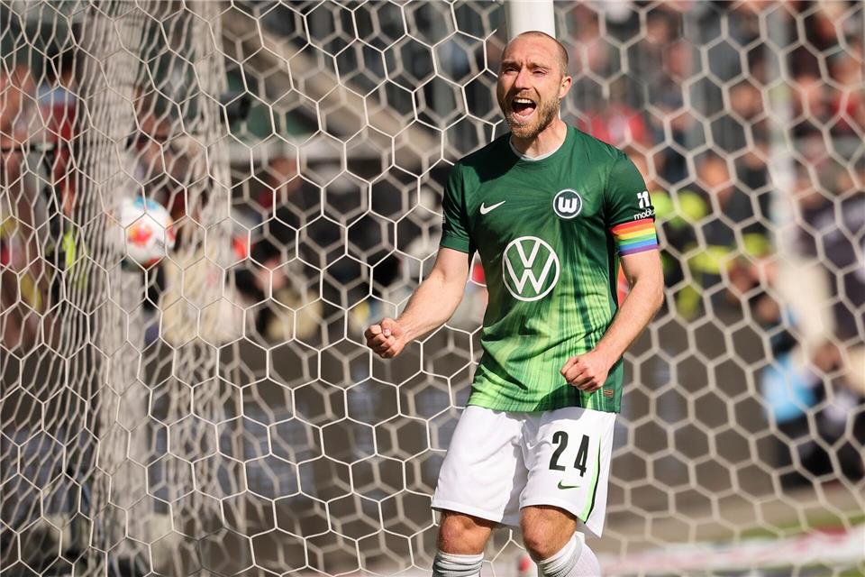Von seinem Trainer überzeugt: Wolfsburgs Star Christian Eriksen. Christian Charisius/dpa