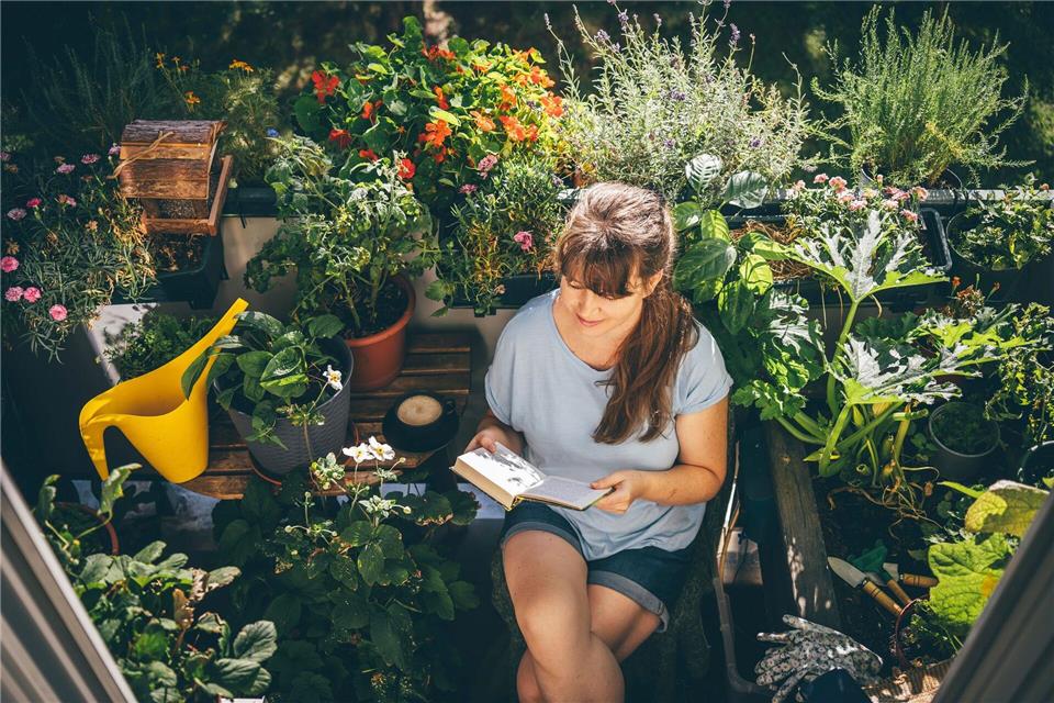 Vor dem Einrichten sollte der eigene Wunsch an den Mini-Balkon definiert werden: Will ich eine grüne Oase, sollten die Pflanzen in Etagen platziert werden. picture alliance / Westend61