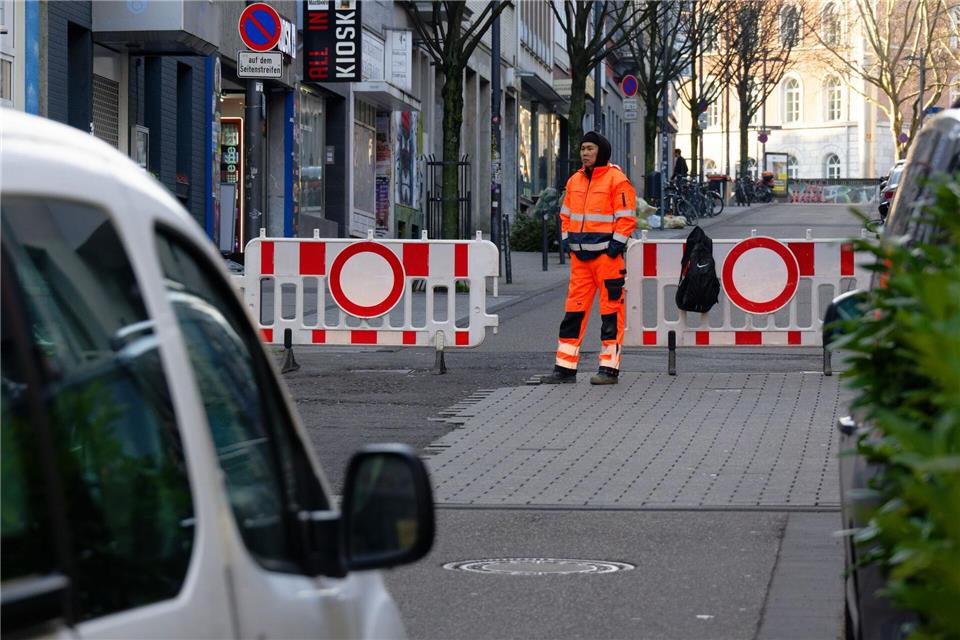 Vor der Entschärfung des Blindgängers muss das Gebiet um den Fundort in der Innenstadt geräumt werden.Henning Kaiser/dpa