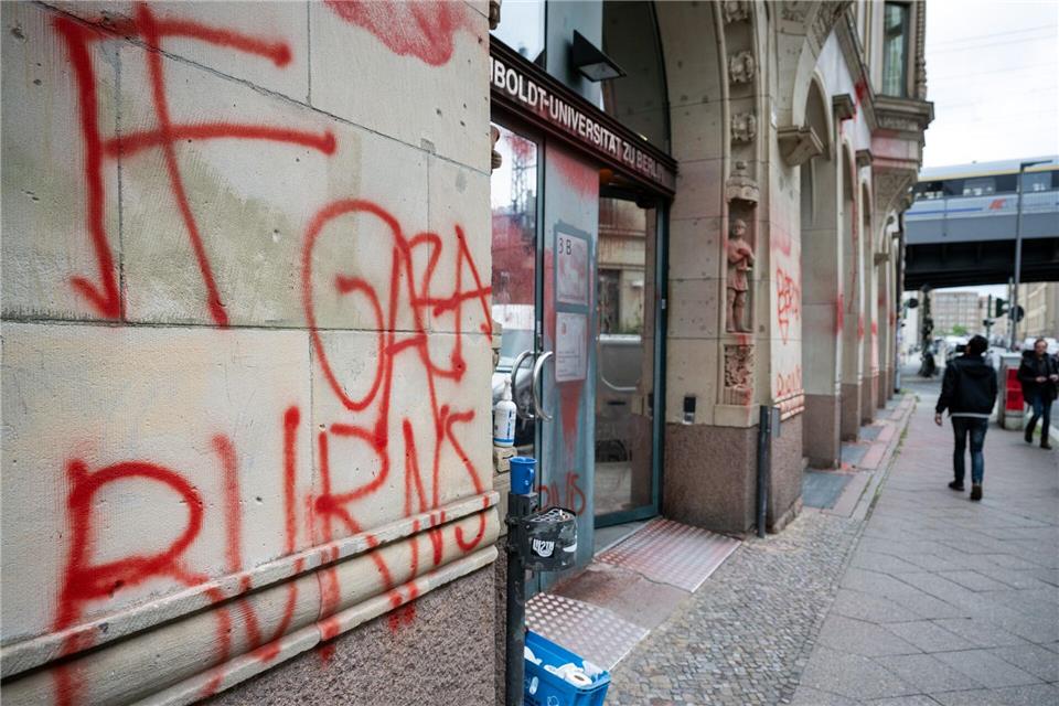 Vor einem Jahr hatten propalästinensische Aktivisten das Gebäude besetzt.Soeren Stache/dpa