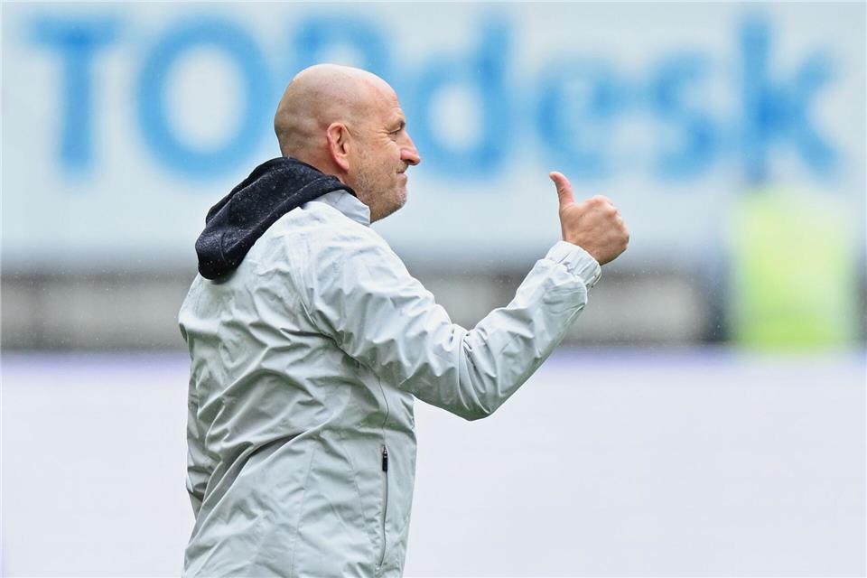 Vorfreude auf das Derby: FCK-Trainer Torsten Lieberknecht. (Archivbild)Uwe Anspach/dpa
