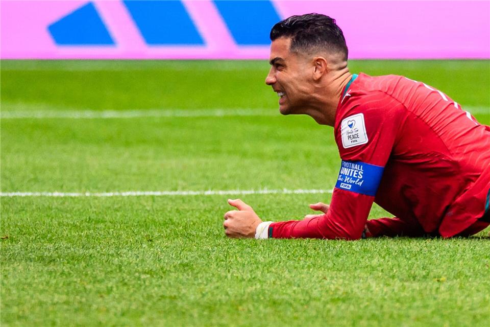 WM-Frust: Cristiano Ronaldo beim 1:1 gegen die Demokratische Republik Kongo.Tom Weller/dpa