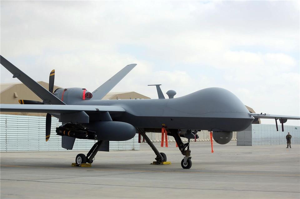 Bericht: Drohnen des US-Militärs kreisen über Gazastreifen Während des Gaza-Kriegs kamen US-Drohnen vom Typ MQ-9 Reaper zum Einsatz. (Archivbild)Massoud Hossaini/AP/dpa