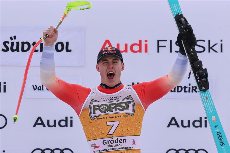 Wäre ohne ein Crowdfunding wohl kein Weltmeister geworden: Franjo von Allmen. (Archivbild)  Alessandro Trovati/AP/dpa