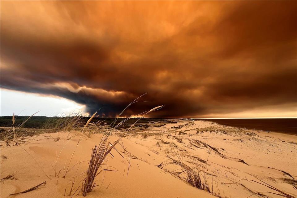 Waldbrände verdunkeln den Himmel über Lacanau-OcéanJan Athmann/dpa