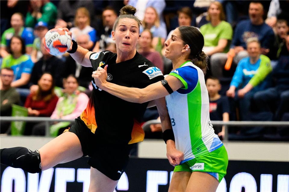 War beste DHB-Werferin: Emily Vogel. Marco Wolf/dpa