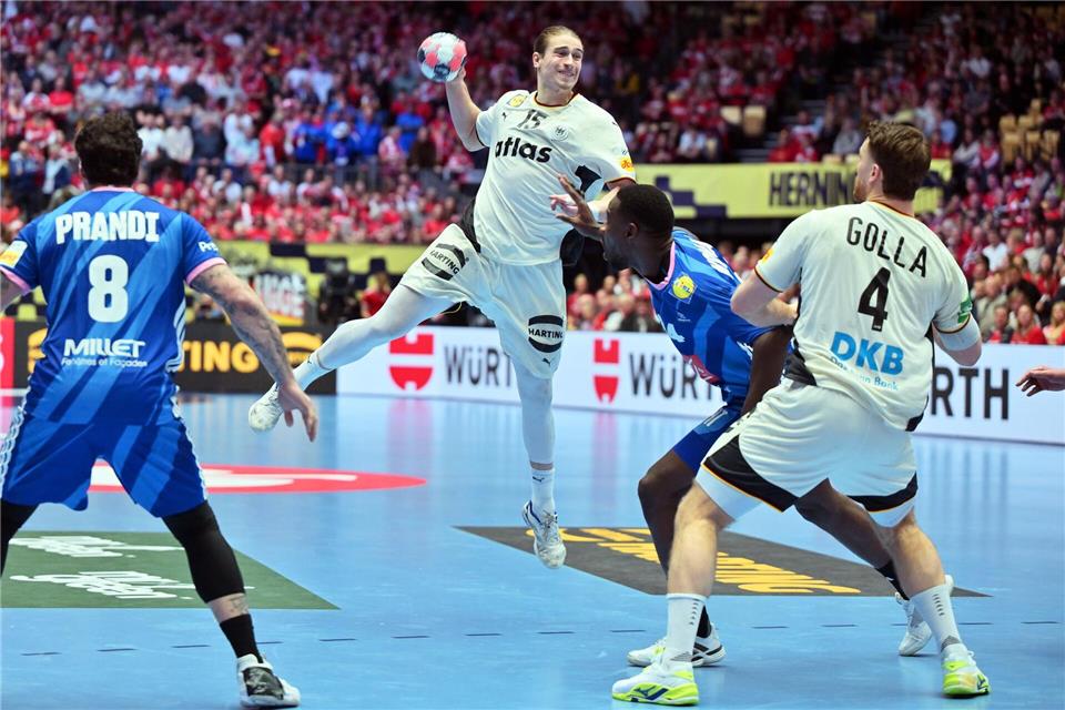 War bester deutscher Werfer: Juri Knorr.Sina Schuldt/dpa