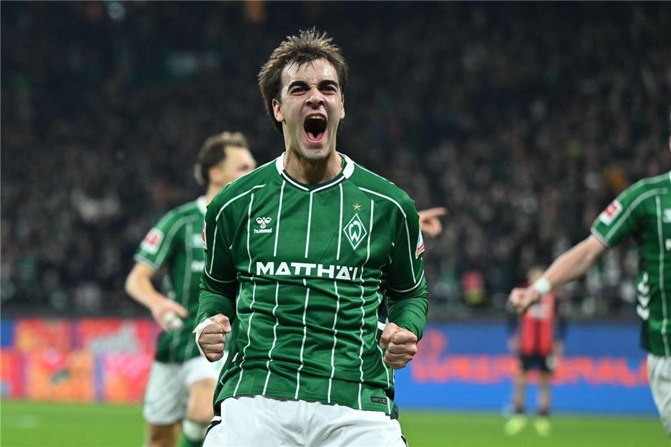 War einer der positiven Werder-Aspekte beim unglücklichen 3:3 gegen Eintracht Frankfurt: Torschütze Jovan Milosevic. --/dpa