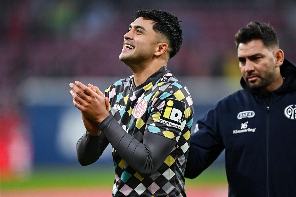 War mit zwei Elfmetertoren der Mainzer Matchwinner: Nadiem Amiri.Florian Wiegand/dpa