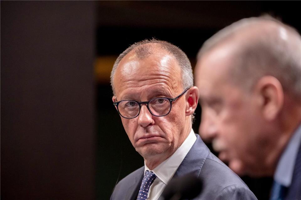 Offene Konfrontation zwischen Erdogan und Merz über Gaza War wohl nichts mit neuer Harmonie...Michael Kappeler/dpa