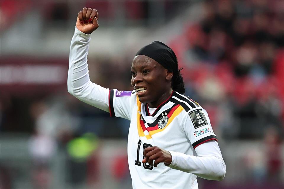 Wechselt nach London: DFB-Angreiferin Nicole Anyomi. (Archivbild) Daniel Karmann/dpa