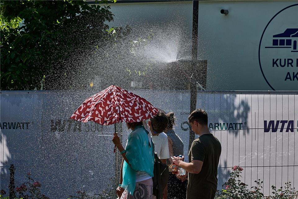 Wegen der brütenden Hitze kam es am Halbfinaltag der Bad Homburg Open zu einer Unterbrechung.Fotoreport-DB/dpa