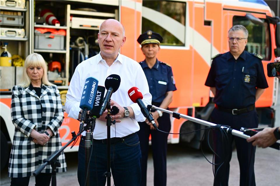 Wegner kündigt ein robustes Vorgehen der Polizei gegen Gewalttäter an.Sebastian Christoph Gollnow/dpa