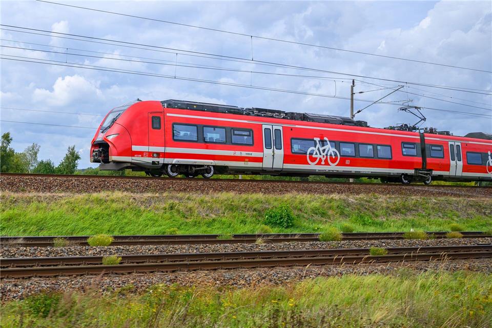 Weil ein Zug liegenblieb, setzen einige Fahrgäste ihre Reise zu Fuß fort. (Symbolbild)Patrick Pleul/dpa