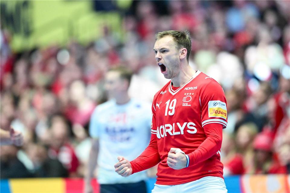 Welthandballer Mathias Gidsel ist Dänemarks Erfolgsgarant. Sina Schuldt/dpa