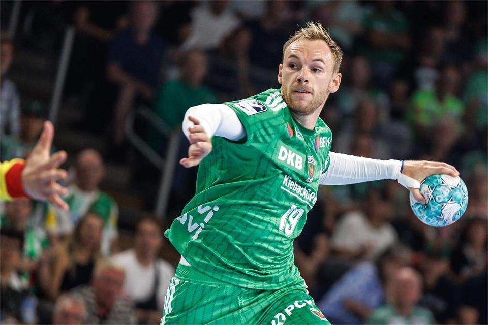 Welthandballer Mathias Gidsel war einmal mehr bester Füchse-Schütze (Archivbild)Andreas Gora/dpa
