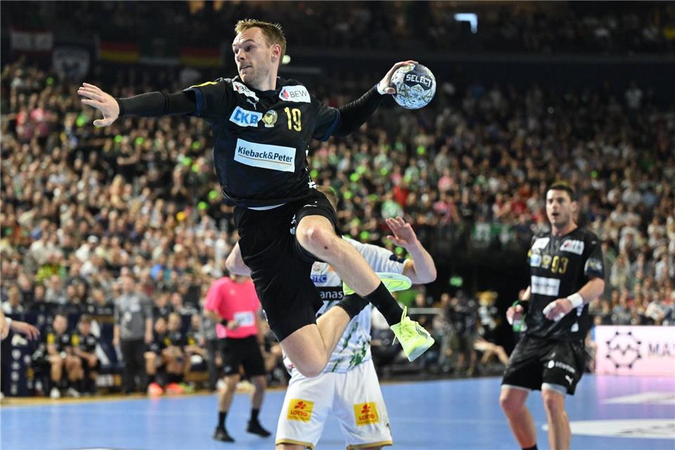 Welthandballer Mathias Gidsel war einmal mehr bester Füchse-SchützeMarius Becker/dpa