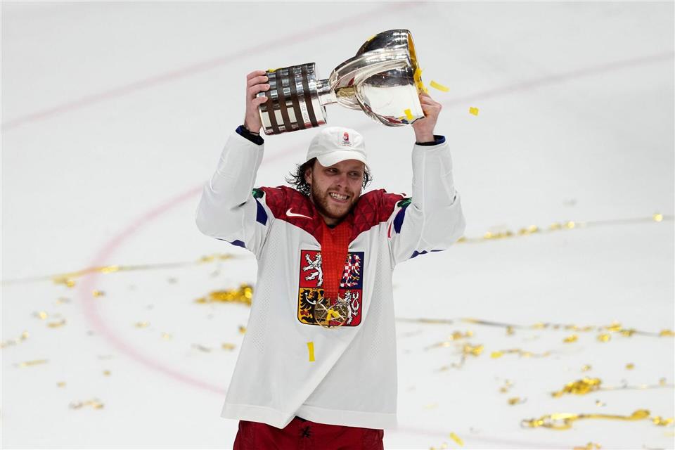 Weltmeister wurde Tschechiens Torjäger David Pastrnak bereits. (Archivbild)Darko Vojinovic/AP/dpa