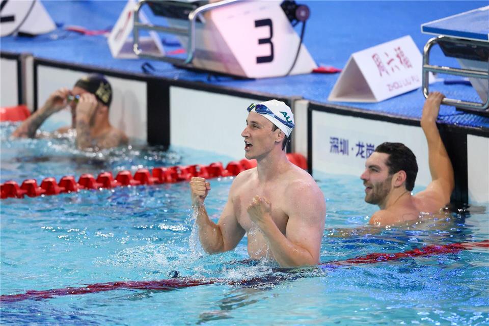 Weltrekord: Cameron McEvoy schwamm eine neue Bestmarke.Liang Xu/XinHua/dpa