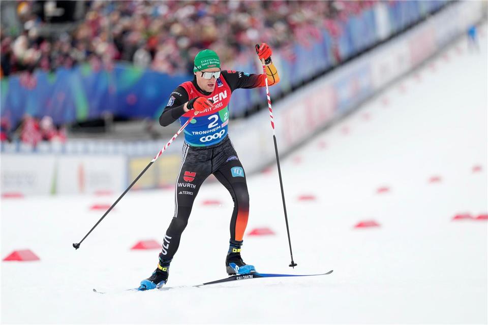 Wendelin Thannheimer hat beim Weltcup in Trondheim den zweiten Platz belegt. (Archivbild)Matthias Schrader/AP/dpa