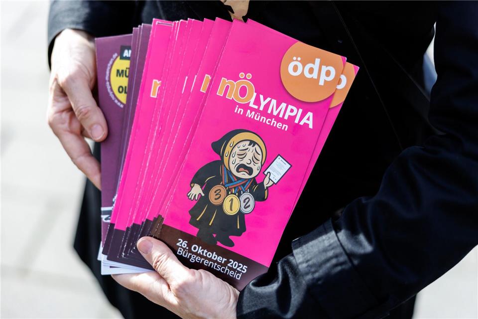 Wenige Tage vor der Bürgerbefragung versuchen Olympia-Gegner weiter, die Münchner von einem „Nein“ zu überzeugen.Matthias Balk/dpa
