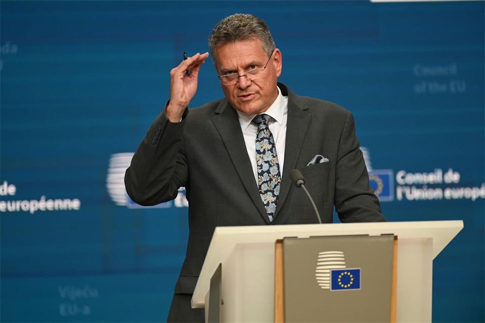 Wenn sich die Entwicklung fortsetzt, könnten wir den bisherigen Rekord übertreffen, sagt EU-Handelskommissar Maroc Sefcovic. (Archivbild)Ansgaar Haase/dpa