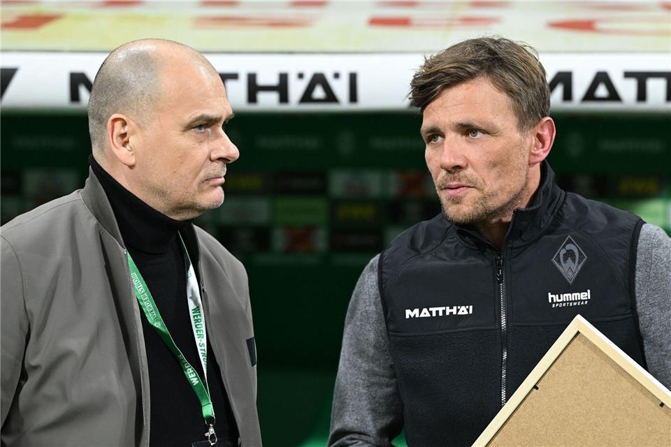 Werder-Boss Klaus Filbry hält weiter zu Sport-Geschäftsführer Clemens Fritz. (Archivbild)---/dpa