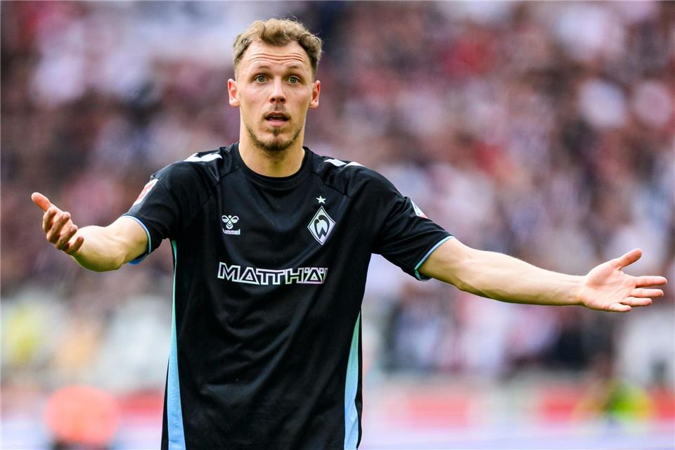Werder-Profi Senne Lynen fordert Zugänge. (Archivbild)Tom Weller/dpa