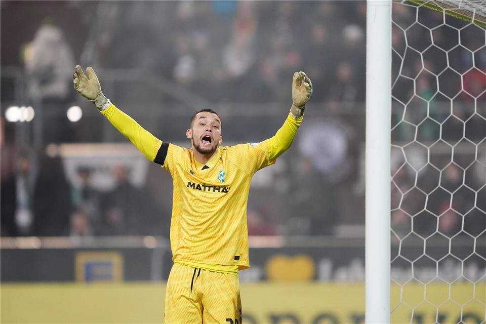 Werder-Torwart Mio Backhaus. Marcus Brandt/dpa