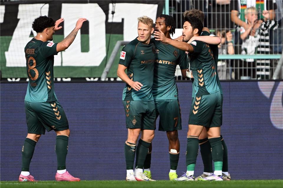 Werder nutzte die Abwehrschwächen Gladbachs gnadenlos ausFederico Gambarini/dpa
