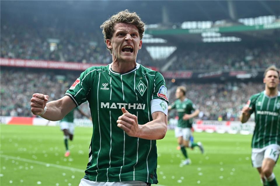 Werders Torschütze Jens Stage.Carmen Jaspersen/dpa