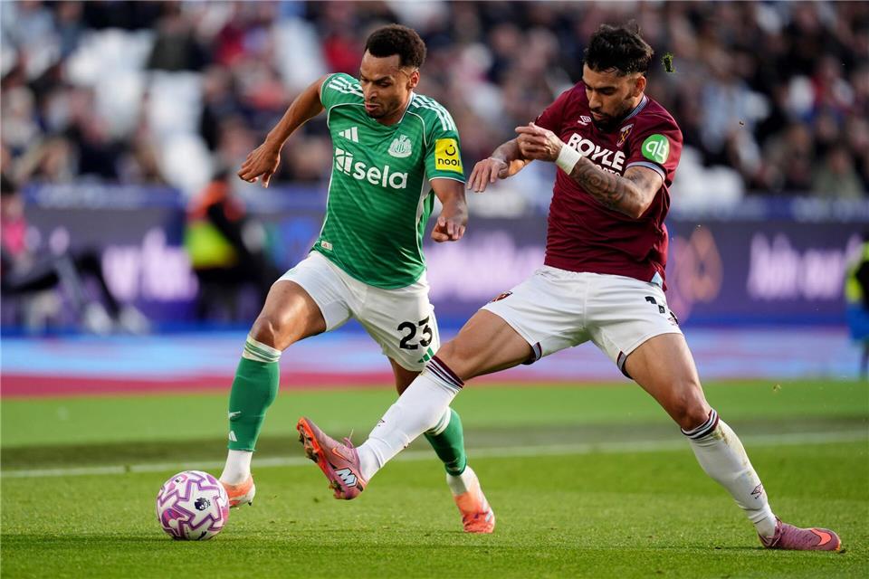 West Hams Lucas Paqueta traf zum 1:1-Ausgleich gegen Newcastle United.John Walton/PA Wire/dpa