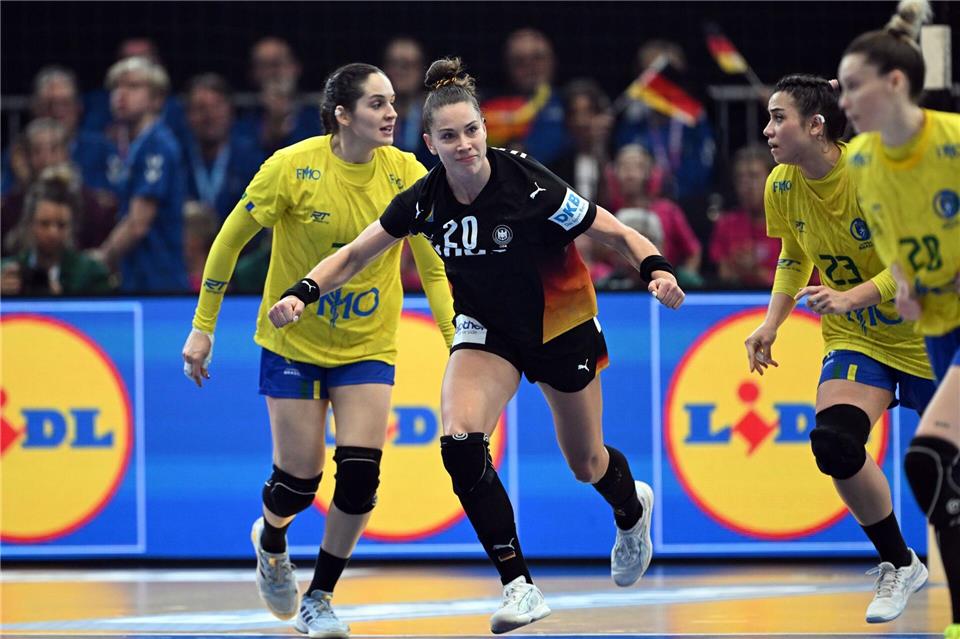 Wichtig im Angriff und in der Abwehr: Emily Vogel. Federico Gambarini/dpa