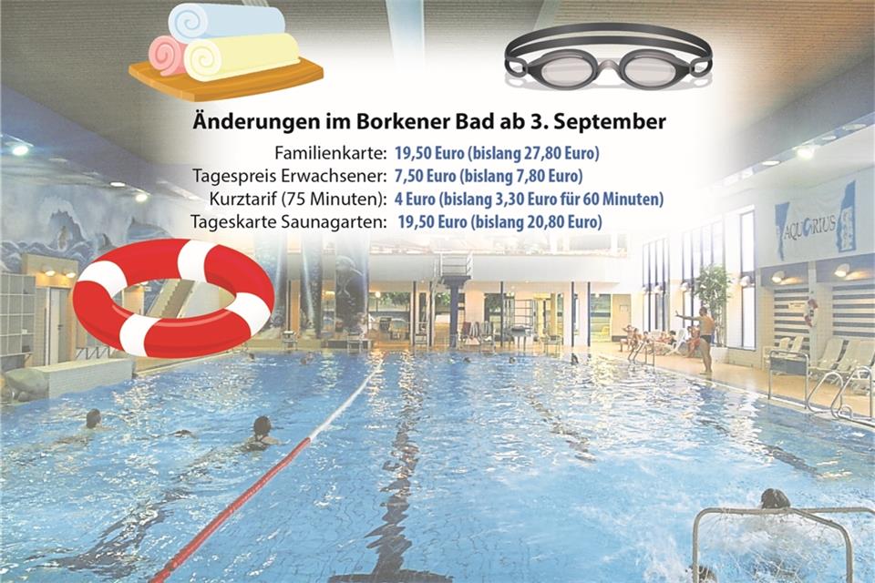 Wichtige Änderung außer neuen Preisen: Montags bleibt das Aquarius Schulen und Vereinen vorbehalten.