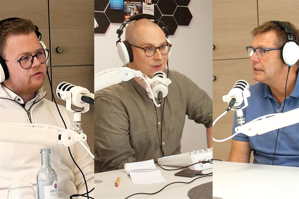 Wie wirkt sich der demografische Wandel auf den Immobilienmarkt aus? Darüber sprach BZ-Redakteur Stephan Werschkull (Mitte) mit Andre Melis (rechts) und Niklas Ebbeler.
