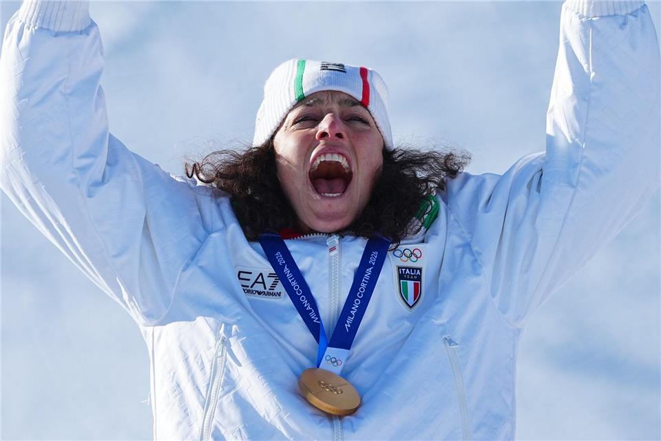 Wieder Gold: Federica Brignone erlebt ein olympisches Ski-Märchen.Michael Kappeler/dpa