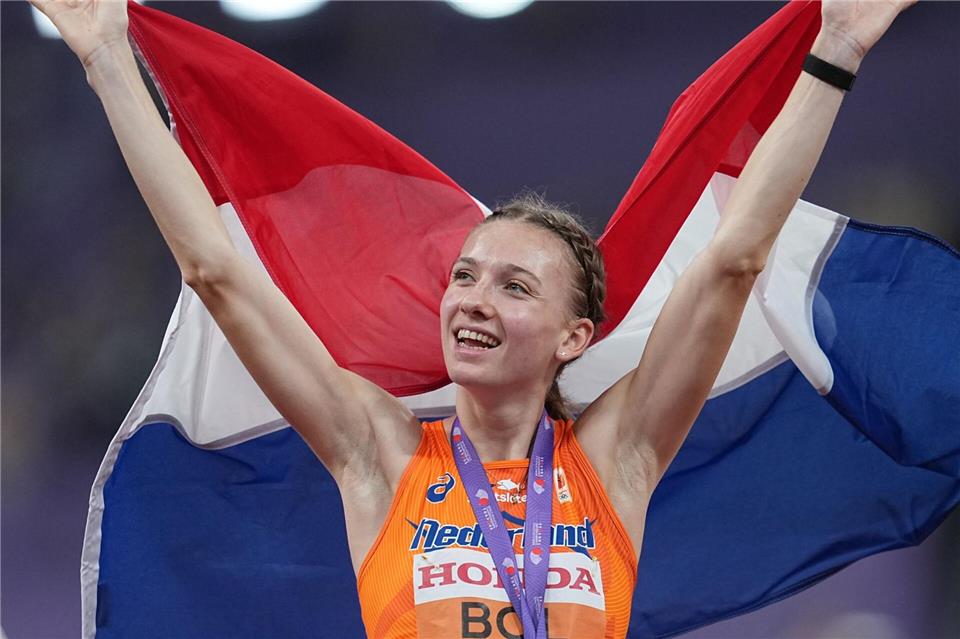 Wieder Weltmeisterin: Femke Bol aus den Niederlanden.Michael Kappeler/dpa