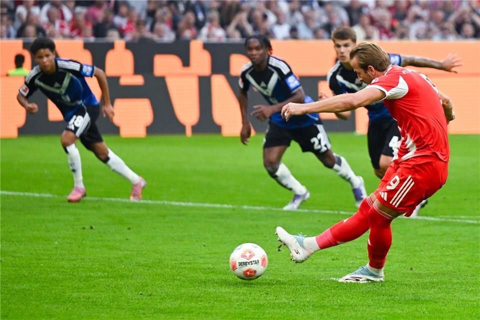 Wieder eiskalt vom Elfmeterpunkt: Harry Kane.Sven Hoppe/dpa