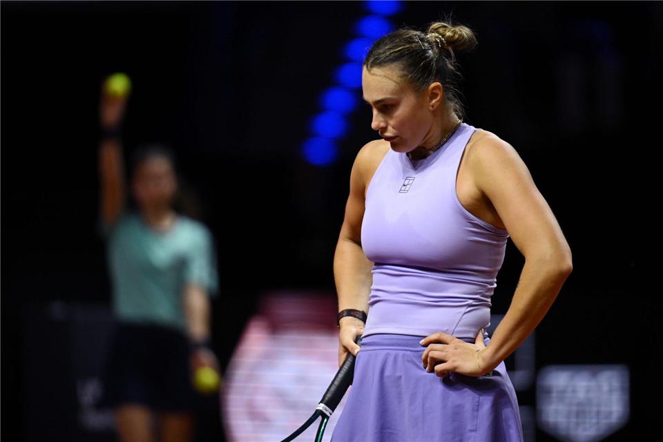 Wieder kein Titel in Stuttgart: Aryna Sabalenka sagte ihre Teilnahme ab. (Archivbild)Marijan Murat/dpa