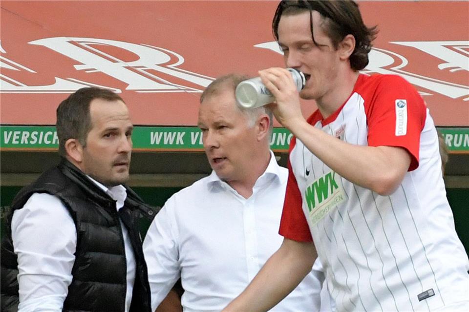 Wiedervereinigung? Manuel Baum (l) und Michael Gregoritsch (r). (Archivbild)Stefan Puchner/dpa