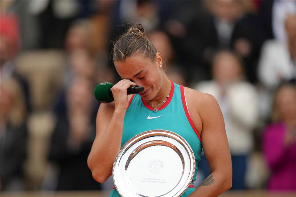 Will Abstand nach der Niederlage: Tennis-Star Aryna Sabalenka. (Archivbild)Aurelien Morissard/AP/dpa