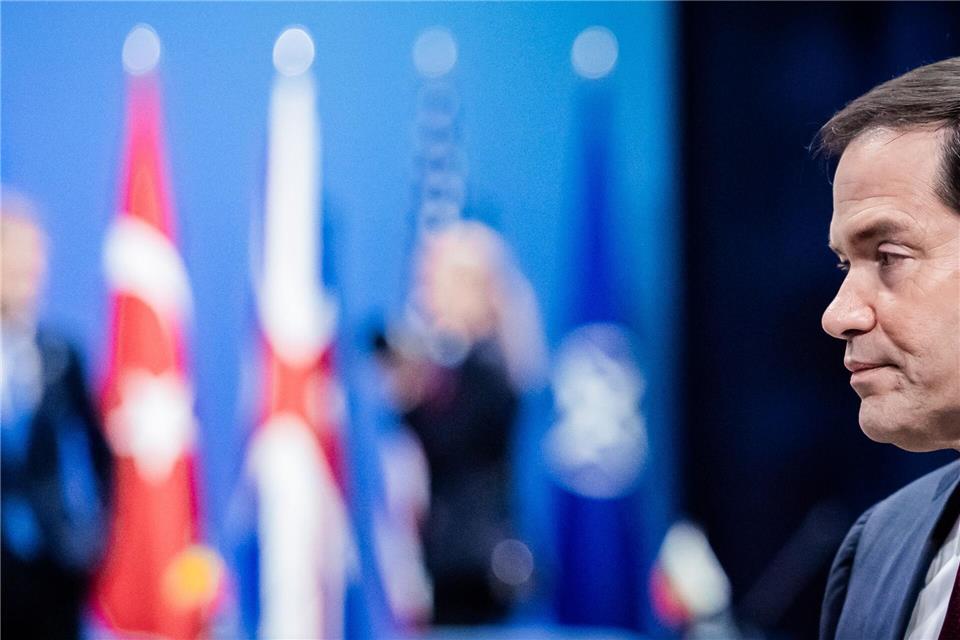 Will Nutzungseinschränkungen für US-Militärstützpunkte nicht akzeptieren: US-Außenminister Marco Rubio.Christoph Soeder/dpa