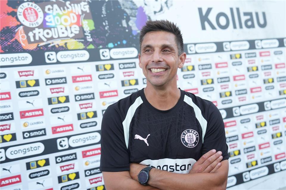 Will mit dem FC St. Pauli attraktiven Fußball spielen: Trainer Marcel Rapp. (Archivbild) Marcus Brandt/dpa