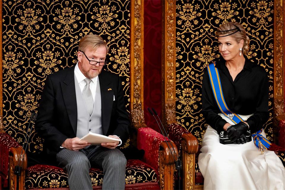 Willem-Alexander und Máxima haben das Parlamentsjahr eröffnet.Robin Van Lonkhuijsen/ANP/dpa