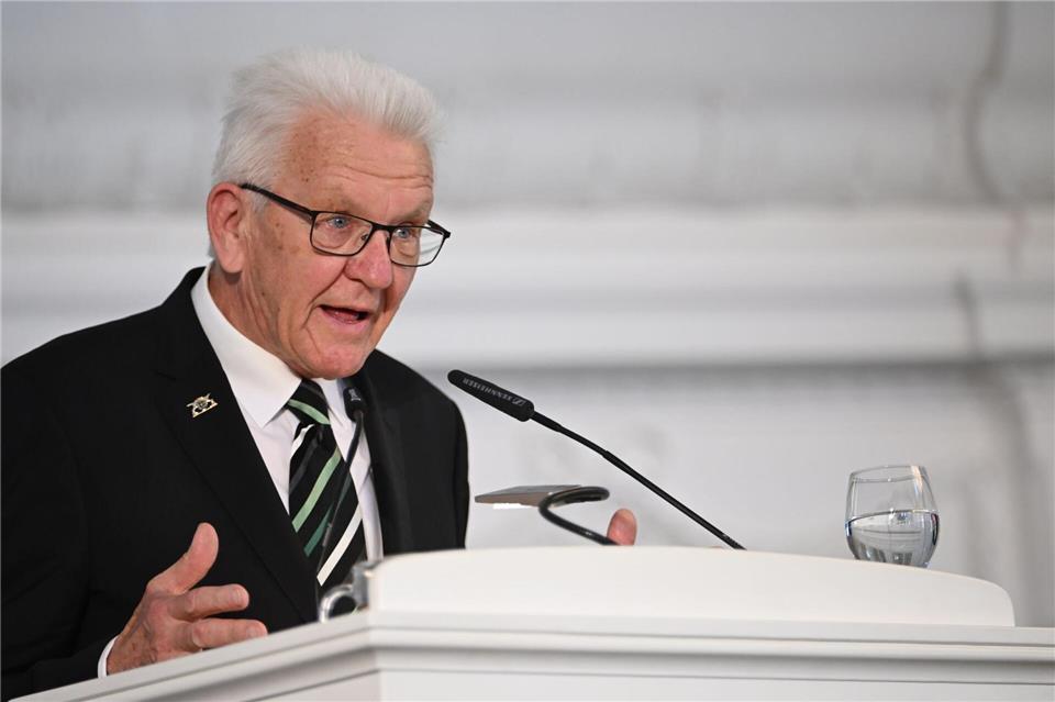 Winfried Kretschmann verabschiedet sich nach 15 Jahren im Amt.Marijan Murat/dpa