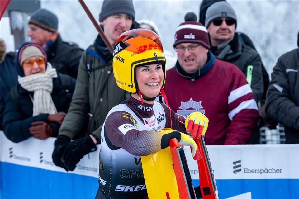 Winterberg-Podest für Julia Taubitz.David Inderlied/dpa