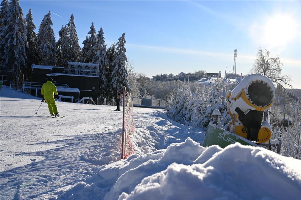 Wintersportler im Sauerland hatten am Wochenende optimale Bedingungen.Wolf von Dewitz/dpa