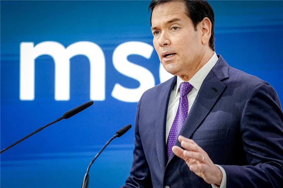 „Wir gehören zusammen“, sagte US-Außenminister Rubio.Kay Nietfeld/dpa