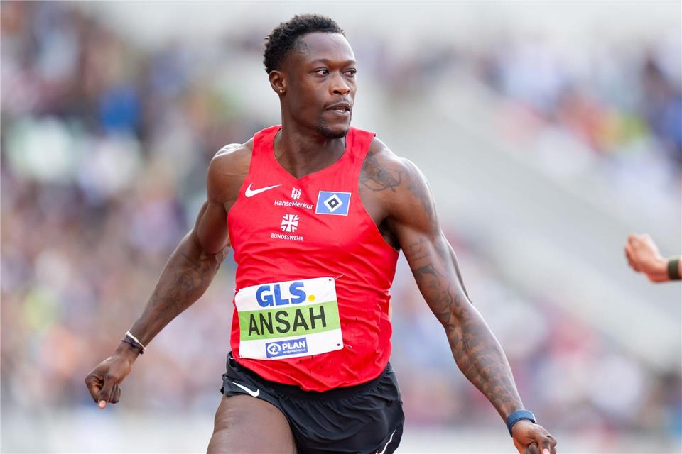 Wird trotz eines Nada-Verfahrens bei den deutschen Meisterschaften antreten: 100-Meter-Rekordler Owen Ansah. (Archivbild)Sven Hoppe/dpa