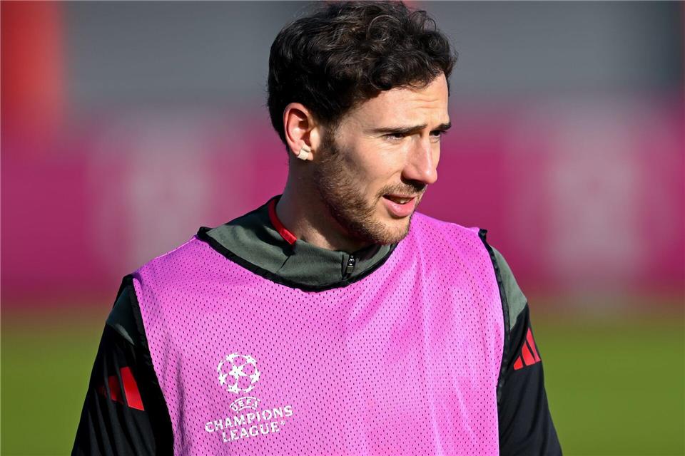 Wo liegt seine Zukunft? Leon Goretzka beim Bayern-Training vor dem Eindhoven-Spiel.Sven Hoppe/dpa